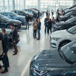 car dealership with customers and how does motor trade insurance