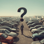 What Is Fleet Insurance For New Businesses - Independent Specialist Insurance Comparison image of fleet vehicle in a yard and a person unsure how to go about purchasing fleet insurance for the new business